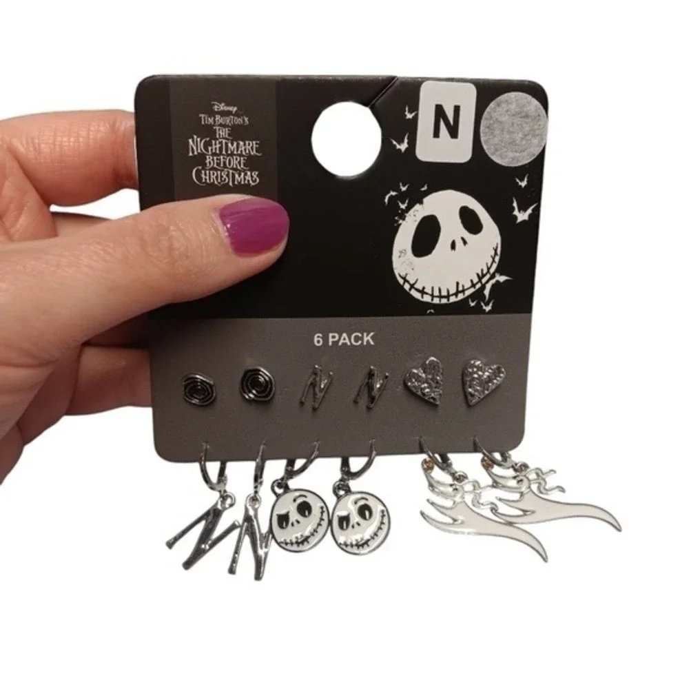 Disney Nightmare Before Christmas‎ Jack Skellington Zero Enamel Earrings Lot